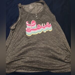 Gray Love tanktop.